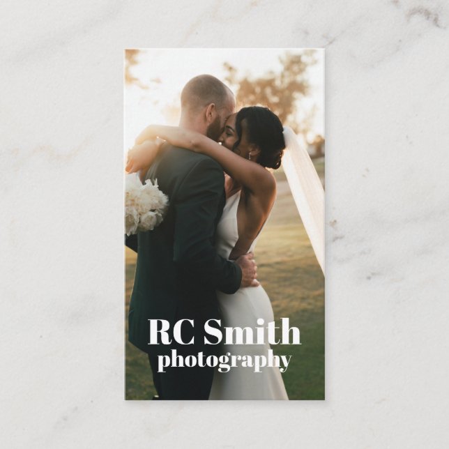 Carte de visite photographe moderne (Devant)