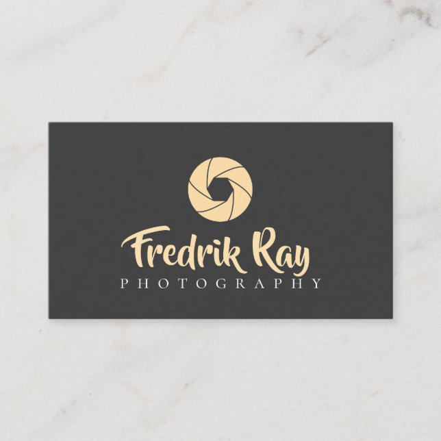 Carte de visite photographe moderne (Devant)