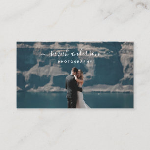 Carte De Visite Photographe moderne balayé de typographie de