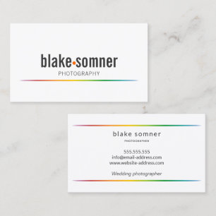 Carte De Visite Photographe moderne et audacieux