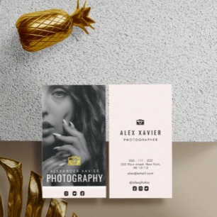 Carte de visite photographe moderne & joli texte