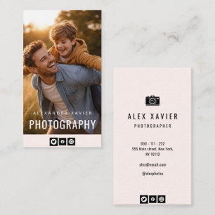 carte de visite photographe moderne texte charmant