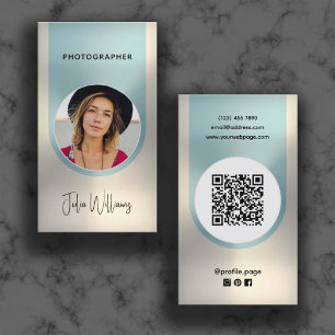 Carte De Visite Photographe Monnaie et or faux métallique