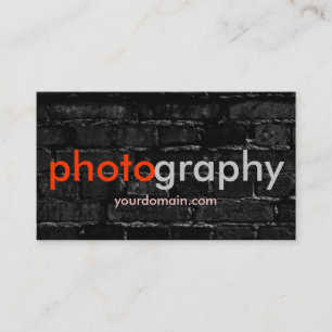 Carte De Visite Photographe murale en briques foncées Artiste Cart