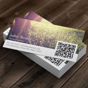 Carte De Visite Photographe Nature Photography Code QR