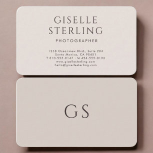 Carte De Visite Photographe Neutre 
