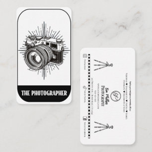 Carte De Visite Photographe noir DSLR Tarot Photographie