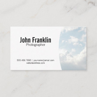 Carte De Visite Photographe | Nuages