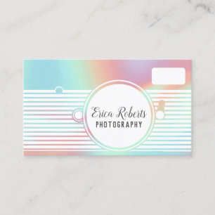 Carte De Visite Photographe Pastel Camera Photographie