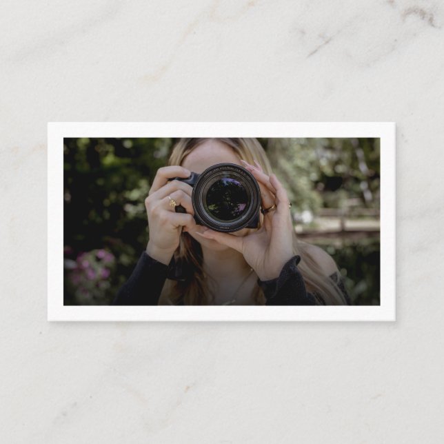 Carte De Visite Photographe photo moderne à la mode (Devant)