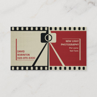 Carte De Visite Photographe photo noir, rouge, beige