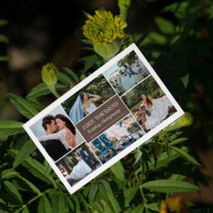 Carte De Visite Photographe professionnel Collage de photos Brown