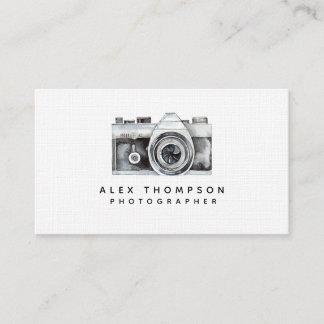 Carte De Visite Photographe professionnel de caméra aquarelle