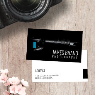 Carte De Visite Photographe professionnel de photographie de camér