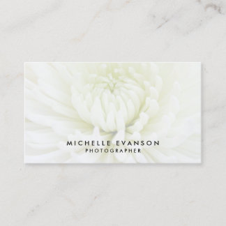 Carte De Visite Photographe professionnel Elegant White Overlay