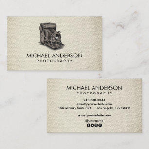 Carte De Visite Photographe Professionnel logo d'appareil photo Ph