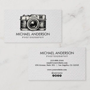 Carte De Visite Photographe professionnel logo d'appareil photo Ph