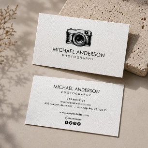 Carte De Visite Photographe professionnel logo d'appareil photo Ph