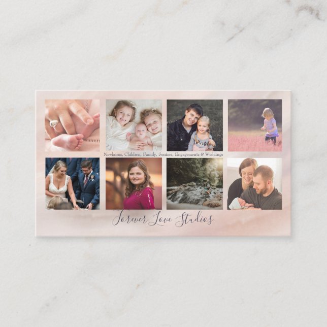 Carte De Visite Photographe professionnel Marble 2 - 8 design phot (Devant)