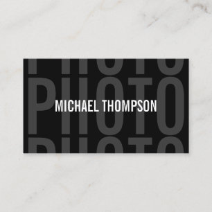 Carte De Visite Photographe Professionnel Moderne Bold
