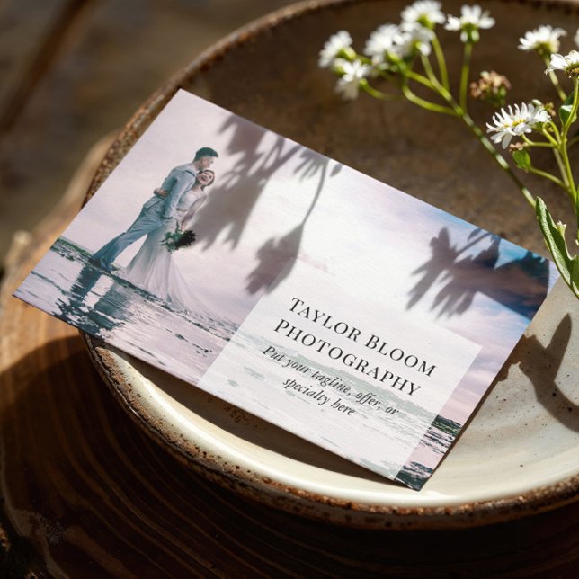 Carte De Visite Photographe professionnel moderne de photo propre (Créateur téléchargé)