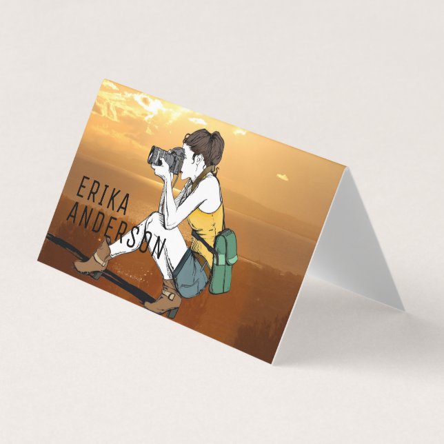 Carte De Visite Photographe professionnel personnalisé plié (Devant)