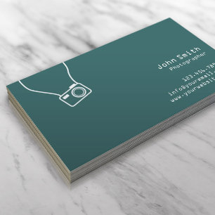 Carte de visite photographe simple vert clair