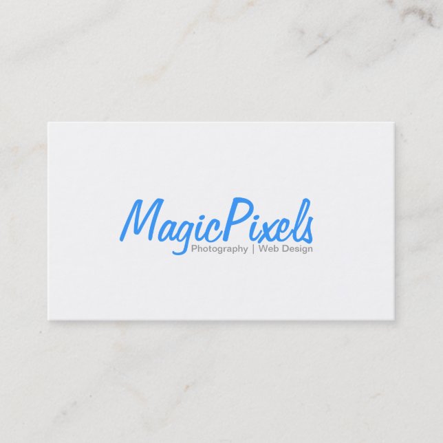 Carte De Visite Photographe Web Designer (Devant)