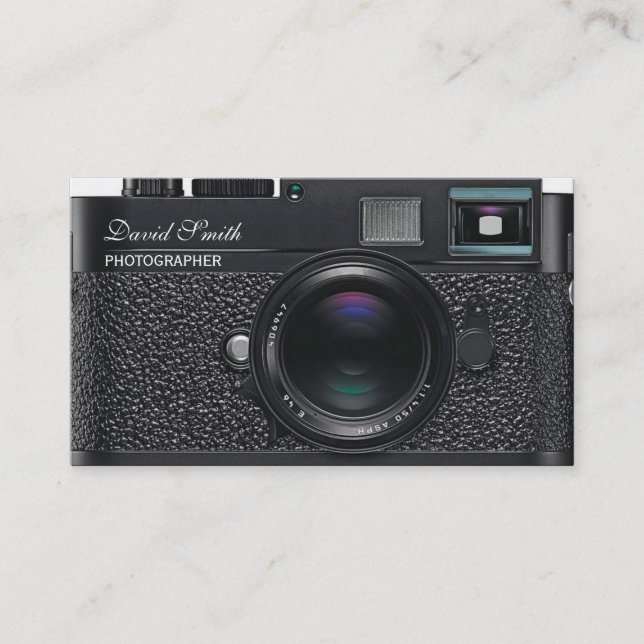Carte De Visite Photographer black Camera Business card (Devant)