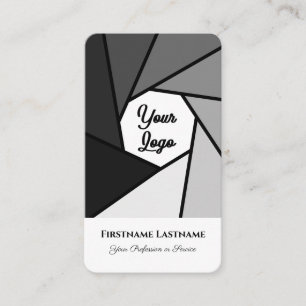 Carte De Visite Photographes noir et blanc DSLR lentilles de camér