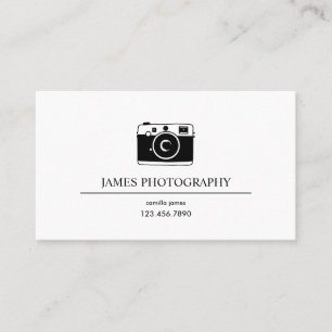 Carte De Visite Photographie à l'appareil photo à l'aquarelle Nom