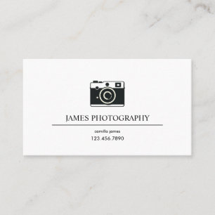 Carte De Visite Photographie à l'appareil photo à l'aquarelle Nom