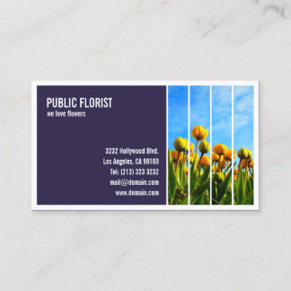 Carte De Visite Photographie Carrelée Fleuriste Boutique