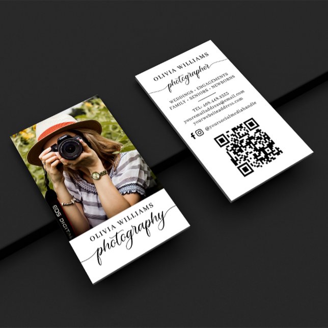 Carte De Visite Photographie code QR (Créateur téléchargé)