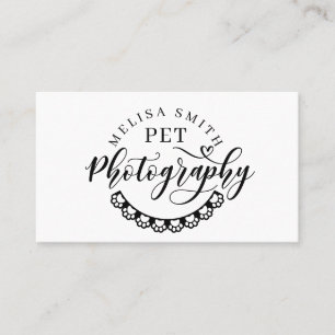 Carte De Visite Photographie d'animaux de compagnie en forme de ce