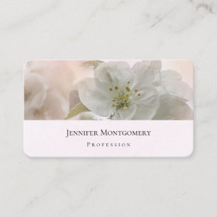 Carte De Visite Photographie de fleurs de pommier blanches