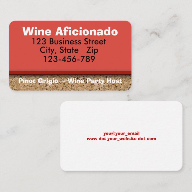 Carte De Visite Photographie de la frontière du liège (Devant / Derrière)