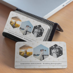 Carte De Visite Photographie de mariage Trois Photos Romantiques