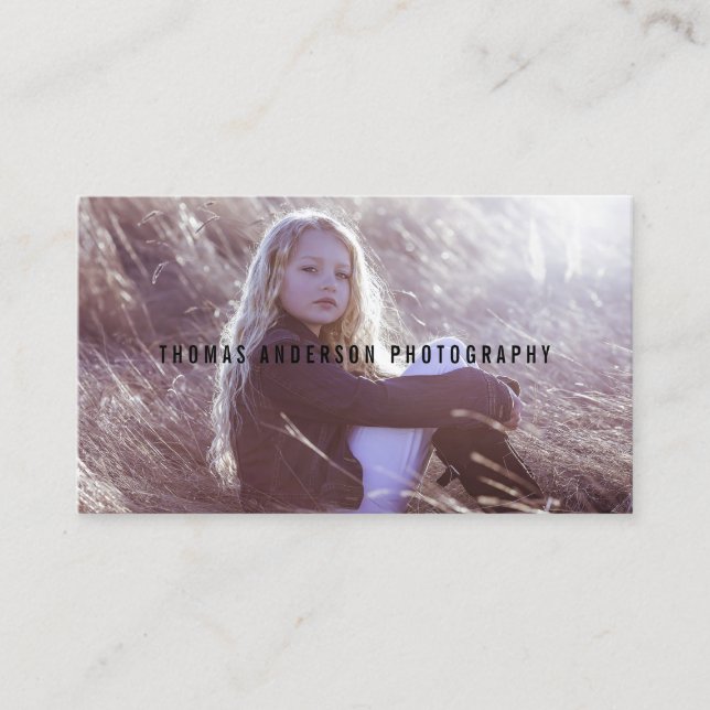 Carte De Visite Photographie de superposition minimale simple | CA (Devant)