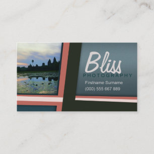 Carte De Visite Photographie de voyage modèle photo moderne élégan