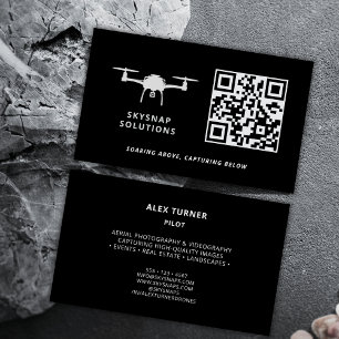 Carte De Visite Photographie du pilote de drone personnalisée Code