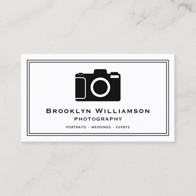 Carte De Visite Photographie élégante de Camera Freelance (Devant)