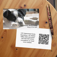 Photographie et code QR remplaçables par chiot