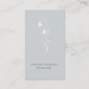 Carte De Visite Photographie florale bleue
