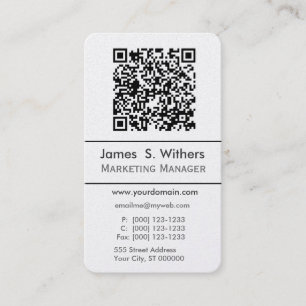 Carte De Visite Photographie / Logo de Techie Modern Minimalist QR