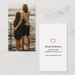 Carte De Visite Photographie minimaliste avec photo intégrale simp