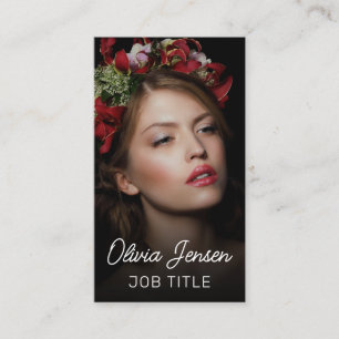 Carte De Visite Photographie minimaliste photo complète Code QR mo