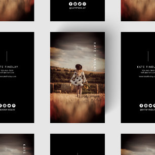 Carte De Visite Photographie minimaliste Photo Médias sociaux mode