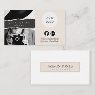Carte De Visite Photographie moderne beige