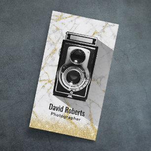 Carte De Visite Photographie moderne Caméra photographe en marbre